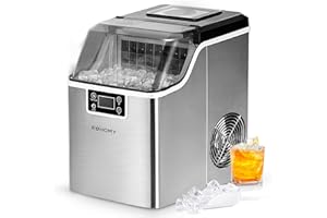 EUHOMY Ice Maker Machine Compact Countertop Ice Cube Maker 24 Ice Cubes Ready in 13 Minutes, 2 Ways to Add Water Self Cleaning 3.2 L Ice Maker with Ice Scoop and Basket for Home/Kitchen/Office/Bar