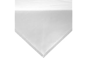 REDBEST Mitteldecke, Tischdecke Uni Seattle, 100% Baumwolle - Robustes, glattes Gewebe, mit hochwertigem Kuvertsaum, weiß Größe 100x100 cm (weitere Farben, Größen)