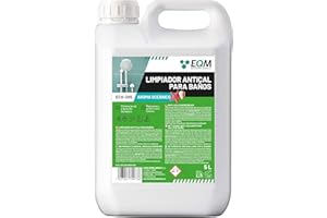 EQM SOLUCIONES QUIMICAS EQM - ECO-205 - Limpiador Antical para Baños - 5L - Elimina la cal, las manchas amarillas y de óxido, y las incrustaciones - Ideal para la limpieza de juntas – Agradable esencia marina