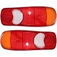 MKAREPART Teardrop Rear Replacement Lamp Lenses Pair Compatible with DAF LF45 LF55, Jumper, VOLVO FE FL, Premium Eurocargo Stralis Massif 1451482, 20745060, 84553910, 5010392231 (2)