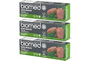 Biomed Gum Health 98% Naturlig tandkräm/tuggummi styrka och skydd/salvia eukalyptus rosmarin ceder eteriska oljor, Vegan, SLES gratis 3x100g
