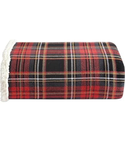 BEDSURE Plaid Canape Couverture Polaire - Jete de Canape Rouge 150x200, Plaid Canapé Flanelle 2