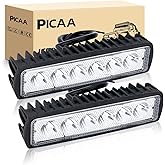 RIGIDON 2 stuks 4 inch 18W Spot Beam Led-werklampbalk met licentienummer Bumperplaat Montagebeugelhouder en 12V kabelboomkabelset, mistlampen voor auto off-road vrachtwagen SUV 4x4, 6000K