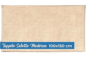 Comart - Tappeto Arredo Puffy - Design Moderno - Lavabile in Lavatrice - Fondo Antiscivolo - Super Morbido - Pelo Corto - Tappeto per Salotto e Camera da Letto - Beige - Rettangolare 100x150 cm