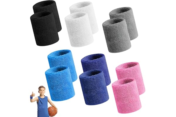 12 stycken svettband handled 3,2 x 3,0 tum svettabsorberande bomull