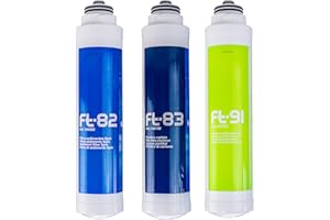 PURICOM Ersatzfilter für FT-LINE 3. Aktivkohle-Wasserfilter-System mit UF-Filtration ohne Wasserhahn inkl. Anschlusset geeignet für Sprudel-Lok, Sprudelux, Sprudelgeräte, Wassersprudler, Sprudelsysteme