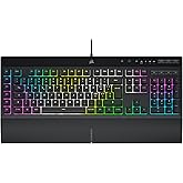 Corsair K55 RGB PRO XT Tastiera da Gioco Cablata a Membrana - IP42 Resistente Alla Polvere e Liquidi - 6 Tasti Macro con Inte