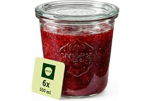 Weck rund kant form burkglas, genomskinligt, 580 ml, 6-pack