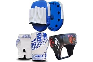 ONEX Boxing Set – Gloves, Head Guard & Focus Pads – Ages 2-5 Years | Toddler Punching Set | Boys & Girls Mini Boxing Training Kit | Safe Soft Padding | MMA, Muay Thai, Kickboxing