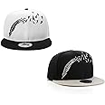 Underground Kulture Duo Pack Birds of a Feather 2-Tone Snapback Baseball Cap White, Black