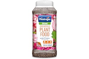 Phostrogen Ericaceous Plant Food, 800g - Iron Rich Organic Ericaceous Plant Food - for Healthier Acid Loving Plants - Helps Prevent Leaf Yellowing - Plant Nutrition - Indoor and Garden Use