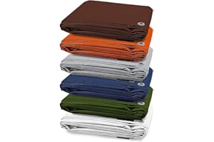 KARAT - Bâche de Protection - Tarpaulin étanche, résistant à la déchirure - Bâche avec Oeillets Inoxydable - Couverture extérieure pour travaux - Epaisse densité 240 g/m², Brun 1,5x6 m