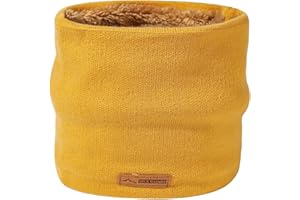 LAFEFE Men Women Neck Winter Warm Scarf, Fleece Lined Infinity Scarf Thermal Neck Gaiter, Windproof Knitted Head & Neck Warmer with Snug Fit, Ideal for Ski Circle，Gift for Men & Women