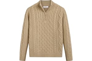 Arshiner Suéter para niño suéter de Punto Ligero y Casual con Cremallera para otoño e Invierno suéter para niños, 5-14 años