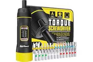 Aurlloct vridmomentskruvmejsel set 1/4 tum, 1-8 Nm, för underhåll av hemmet och cykelunderhåll, 31 stycken