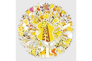 BRIC DODO Pegatinas de Jirafa,50 Piezas Impermeable Vinilo Pegatinas para Monopatín Ordenador Portátil Equipaje Moto Bicicleta Guitarra Botellas de Agua Casco,Giraffe Pegatinas para Adultos,niños y niñas