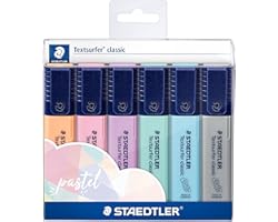 STAEDTLER Textsurfer classic highlighters wallet of 6 Pastel Colours