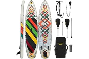 ALPIDEX Tabla Hinchable Surf Stand Up Paddle Board 320 x 76 x 15 cm ISUP Peso Máximo 200 kg Sup Ligero Estable Juego Completo