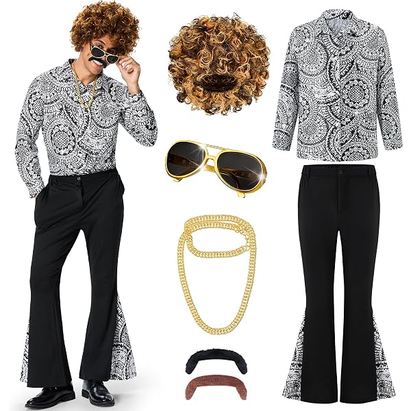 Parrucca Hippie Boland John Per Adulto - Costume Fantasia Anni '70