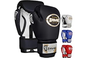 Farabi Sports Gants de Boxe Enfant 4oz 6oz 8oz – Gants Junior pour Muay Thai, Kickboxing, Sparring & Entraînement sur Sac de Frappe