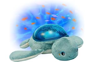 Pabobo Aqua Dream Baby Turtle Night med animerade projektioner och lugnande ljud - vaggvisa, vita ljud och marina melodier
