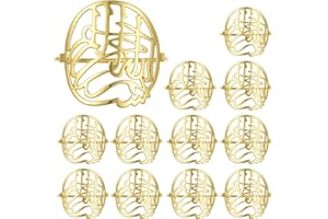 PeacePray Gold Bismillah Napkin Rings Set of 12, Professional Islamic Tabletop Decors, Metal Arabic Napkin Ring Holder Bulk, Great Reminder for Ramadan Eid Mubarak Dinner Party, Muslim Gifts