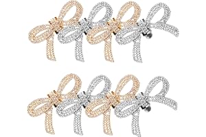 IDEANATEGRATE 4 Par Avtagbara Rhinestone Bågsko Clips i Glittrande Skodekoration för Kvinnor Bröllop och Fest Passar Höga och