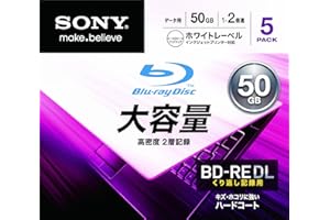 Sony Blu-ray Rewritable Disc for PC Data | BD-RE 50GB DL 2x Ink-jet Printable 5 Pack | 5BNE2DCPS2 (Japan Import)