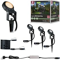 Paulmann Plug & Shine Set 3 Faretti Da Incasso A Pavimento LED, 2200K, IP67, Luce Calda Rispettosa Degli Insetti