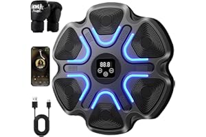 YORWHIN Smart Music Boxing Machine for Adults and Kids, Bluetooth Boxing Equipment with Boxing Gloves, Wall Mounted Electronic Punching Machine for Home Gym Workout Indoor