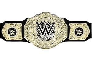 Mattel WWE Heavy Weight Mistrzostwa Świata Pas WWE, imitacja mistrza świata w wadze ciężkiej, imitacja i przebranie, pasek ze skóry PU ponad 90 cm z wyjątkowym dopasowaniem, HYF18