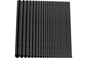 Tanstic 29Pcs 304 Stainless Steel Rods Kit 1.5mm 2mm 2.5mm 3mm 4mm 5mm 6mm 8mm Diameter 100mm Length Black Round Metal Rods for Gear Shaft DIY Craft Making