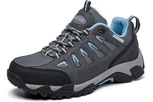 SHULOOK Wanderschuhe Damen Wasserdicht Leicht Trekkingschuhe Damen rutschfeste Stiefeletten Bergschuhe Outdoor Schuhe Damen Sneaker für Camping,Hiking,Angeln