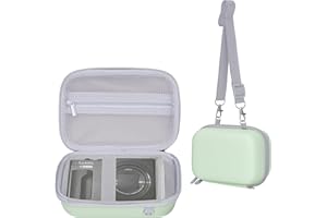 Leayjeen Bolsa para cámara LUMIX DC-TZ99E-K, Compatible con Canon G7X II/G7X III/Sony ZV-1/ZV-1F/ZV-1 II, Estuche rígido con Correa para el Hombro y asa(Solo Estuche) Verde