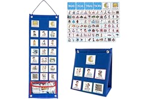 JREHUIG Tabella delle Routine Quotidiane, Agenda Visiva Bambini Autismo con 96 Mappe, Calendario Della Pianificazione per la Casa, la Scuola