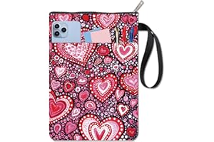 CRASPIRE Funda de Libro con Forma de Corazón Color Rosa Funda Protectora para Libros Y2K Funda de Tela Lavable con Cremallera Y Bolsillo Adicional para Amantes de los Libros Regalos para Compañeros