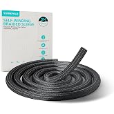 YuanPals Cable Organizer Sleeve, 13mm - 3M Cable Management Tube for PC/TV, Auto Cable Organizer for Home, Office (Black)