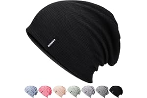 HAMUNI Mütze Herren Slouch Beanie Mütze Damen Leicht Winddichte Dünne Mütze Weiche Atmungsaktiv Longbeanie Ideal für Frühling Herbst und Winter