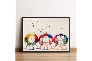 Nacnic. Aquarelle style Poster Mafalda. feuilles décoratives style pour mur Aquarelle