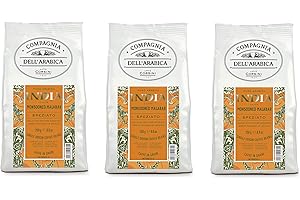 CAFFÈ CORSINI 1950 Caffè Corsini - Cafè en Grains 3x250g Compagnia Dell'Arabica India Mousson Malabar, Mono Origine, Épicé, 750g au Total