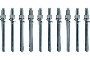 REMSTALER BEFESTIGUNGSTECHNIK 10x Remstaler ANKERSTANGE | M8 M10 M12 M16 M20 | Stahl verzinkt/Edelstahl A4 | -HÖCHSTE QUALITÄT- bester Preis (Verzinkter Stahl, M10x130)