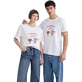 DeFacto Valentine's Day Unisex Short Sleeve T-Shirt Unisex Adult White