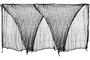 AKH® Creepy Cloth Halloween Decoration | 75 x 200 cm / 2.5 x 6.6 foot | Halloween Black Creepy Cloth Scary Gauze Doorways Spooky Halloween Decorations Outdoor Indoor Wall Decor