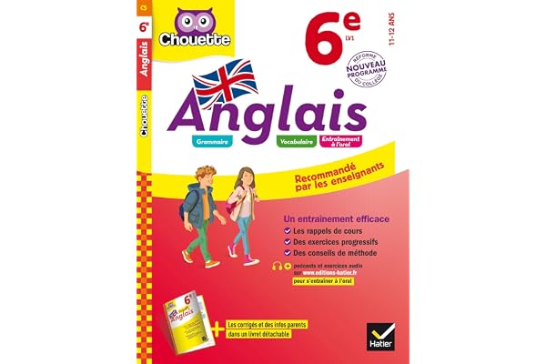 Anglais 6e - LV1 (A1 vers A2): cahier d'entraînement et de révision