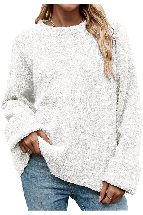 Col Rond Pull Poil Femme Chic Pull De Femme Pull Col Rond Rouge