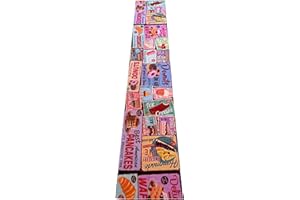 LAVELAHOME Tappeto Cucina Antiscivolo Lavabile in Lavatrice – Fantasia Vintage Americana con Donuts e Pancakes Gelati – Stile Retrò Colori Vivaci -Microfibra e Gomma (cm_50_x_290)