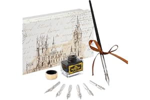 ‎VAN NASSAU FINE ART VAN NASSAU FINE ART Schreibfeder Kalligraphie Stift Set Federhalter mit 7 verschiedenen Federn und schwarzer Tinte in edler Geschenkbox | Kalligraphie Set, Schreiben, Journaling und Geschenk geeignet