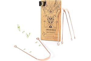 Nature Nerds - Limpiadores de lengua de cobre (3 piezas) - Jihwa Prakshalana - Un ritual de ayurvédico con el raspador de lengua - higiene bucal sin plástico