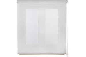 Blindecor Belmont estor enrollable tejido translúcido brillante - Gris plata, 190 x 270 cm (Ancho por Alto). Tamaño de la Tela 187 x 265 cm. Estores para ventanas