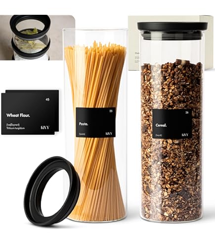 SCWBOEII Lot De 3 Bocaux De Conservation Ronds En Plastique